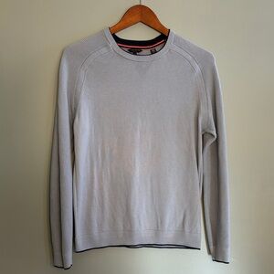 Ted Baker Size 3 Medium Men’s Light Blue Crewneck Sweater with Ribbed Sleeves
